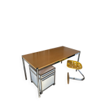 USM Haller desk in natural varnished beech veneer