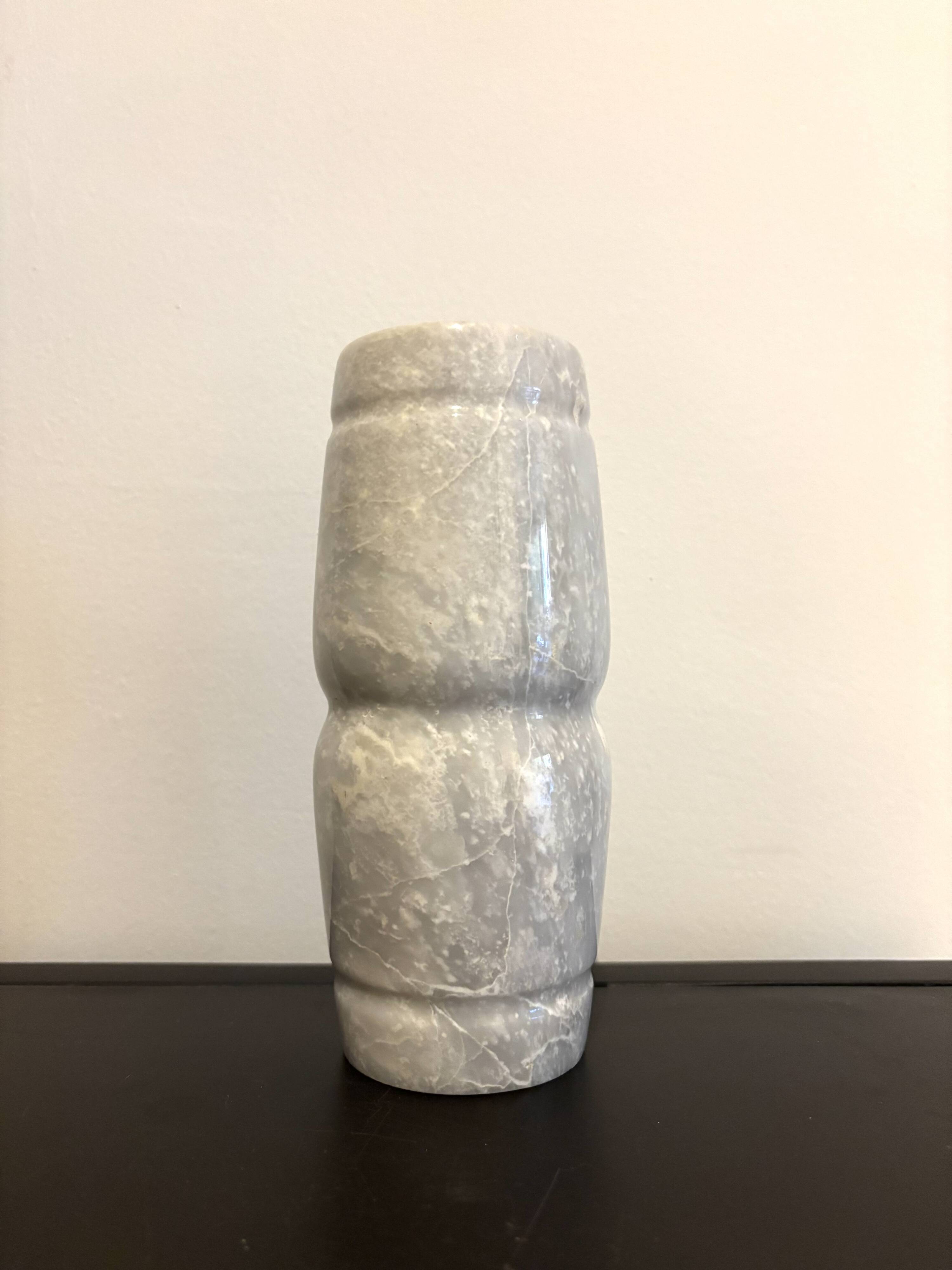Grey marble vase