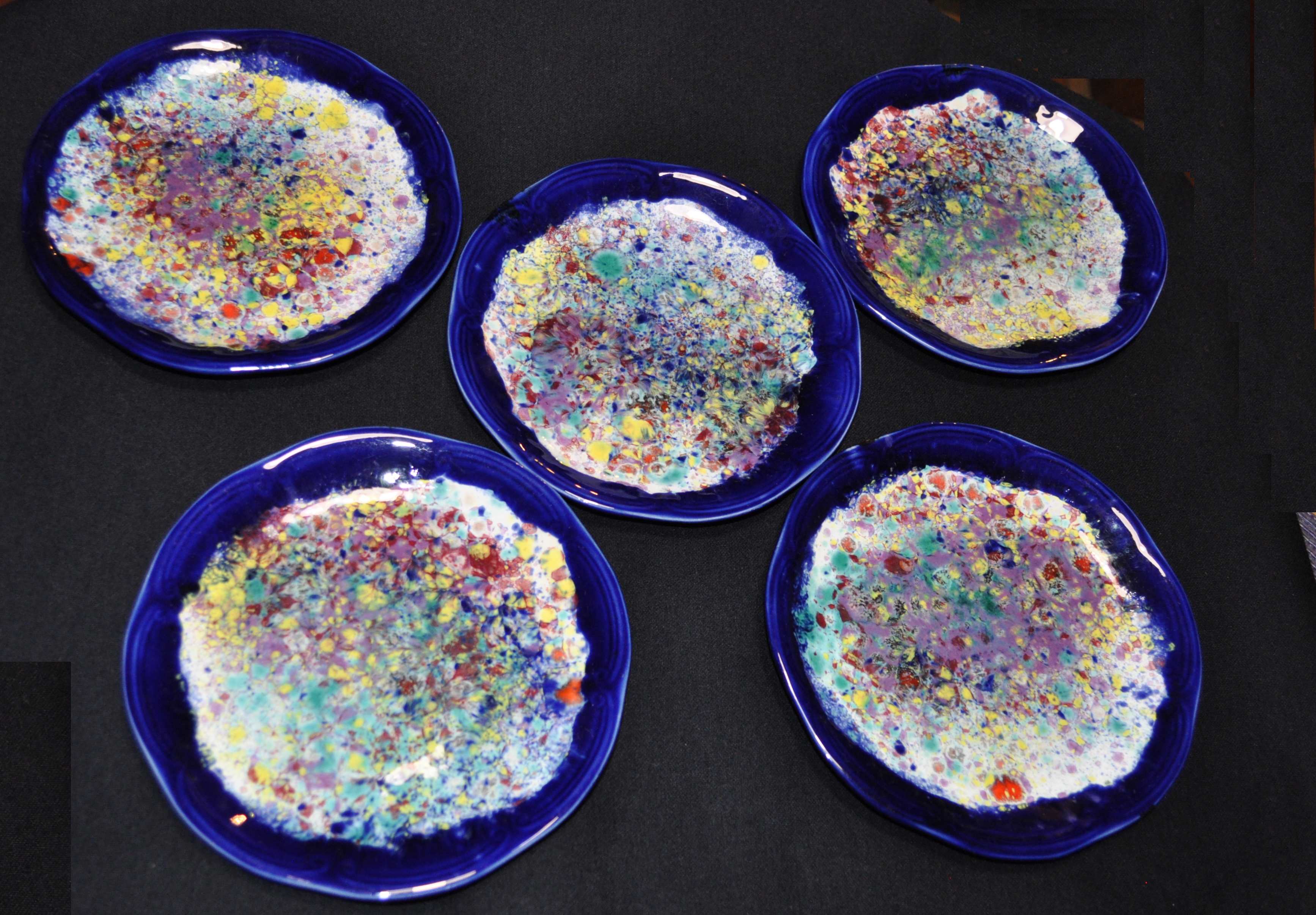 Set of 5 vintage Gaston Gaubier Morvan plates