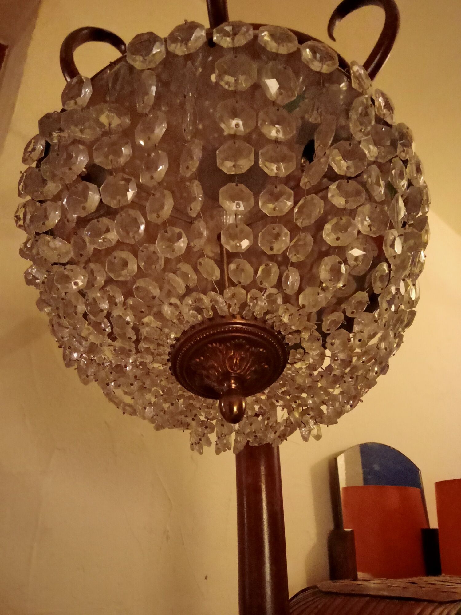 Two ceiling lamps with grapevines
