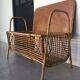Coffre à jouet en bambou et rotin vintage 1960