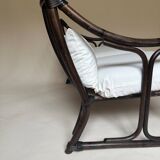 Two-seater rattan bench
