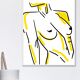 Chaise "Buste yellow"