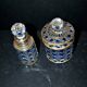 Baccarat bottle and box, antique diamond gemstones in moulded crystal, signed.