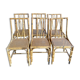 Lot de 6 chaises en rotin aux assises cannées