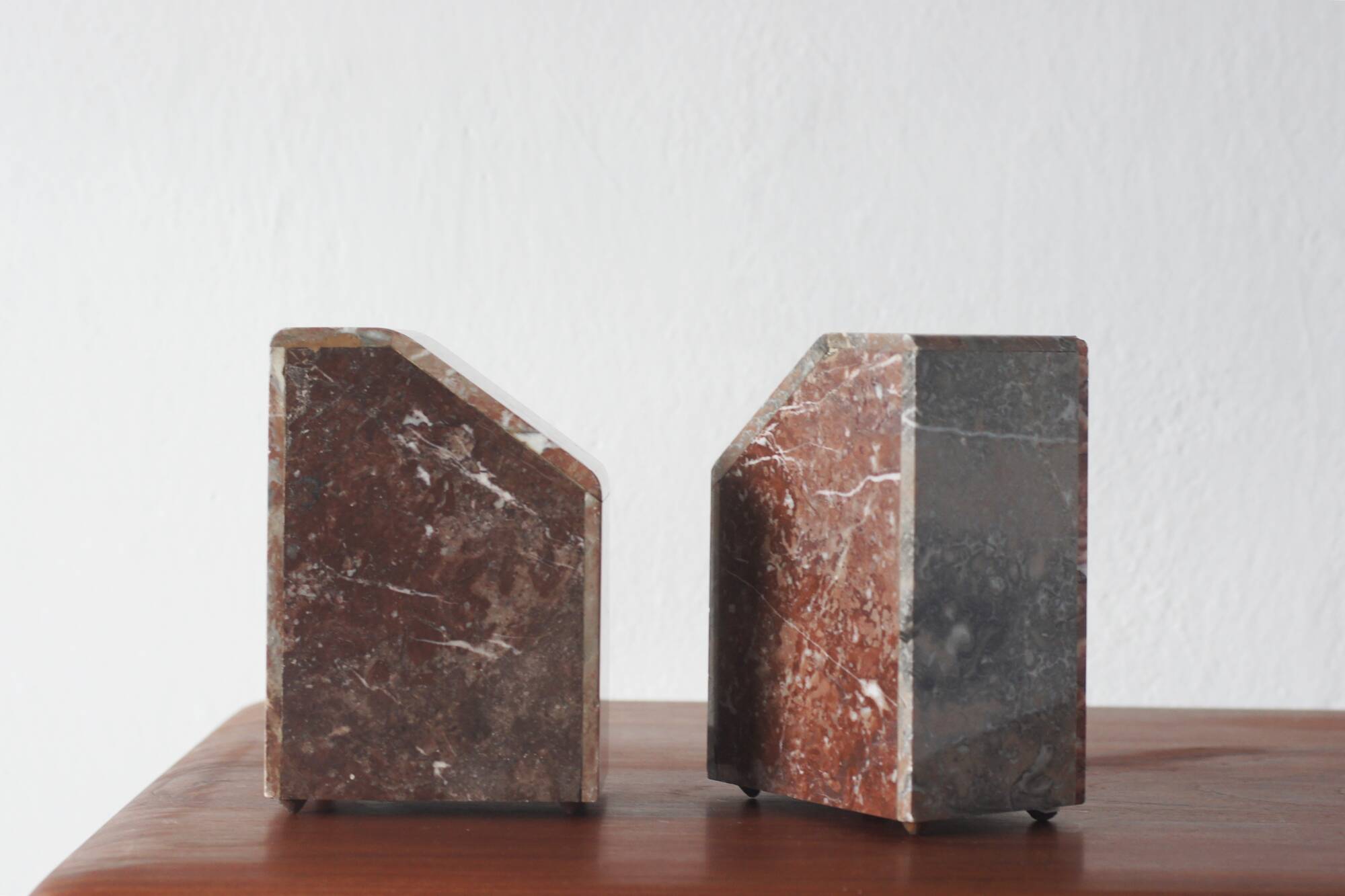 Art Deco French Marble Bookends, 1930s, Set of 2