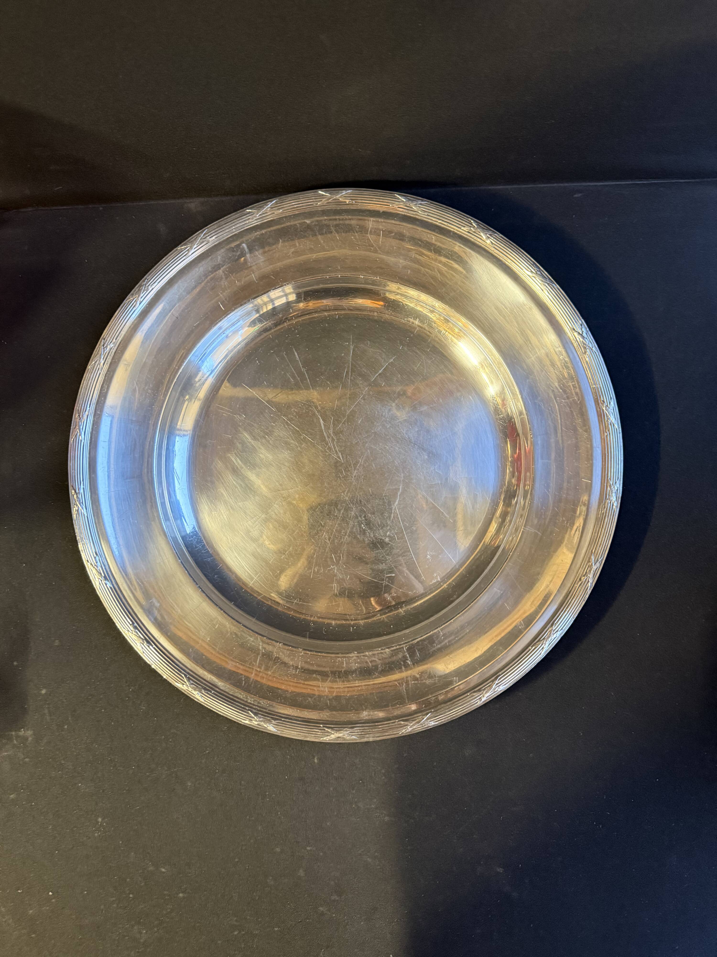 Large round serving dish – Silver-plated metal – Christofle