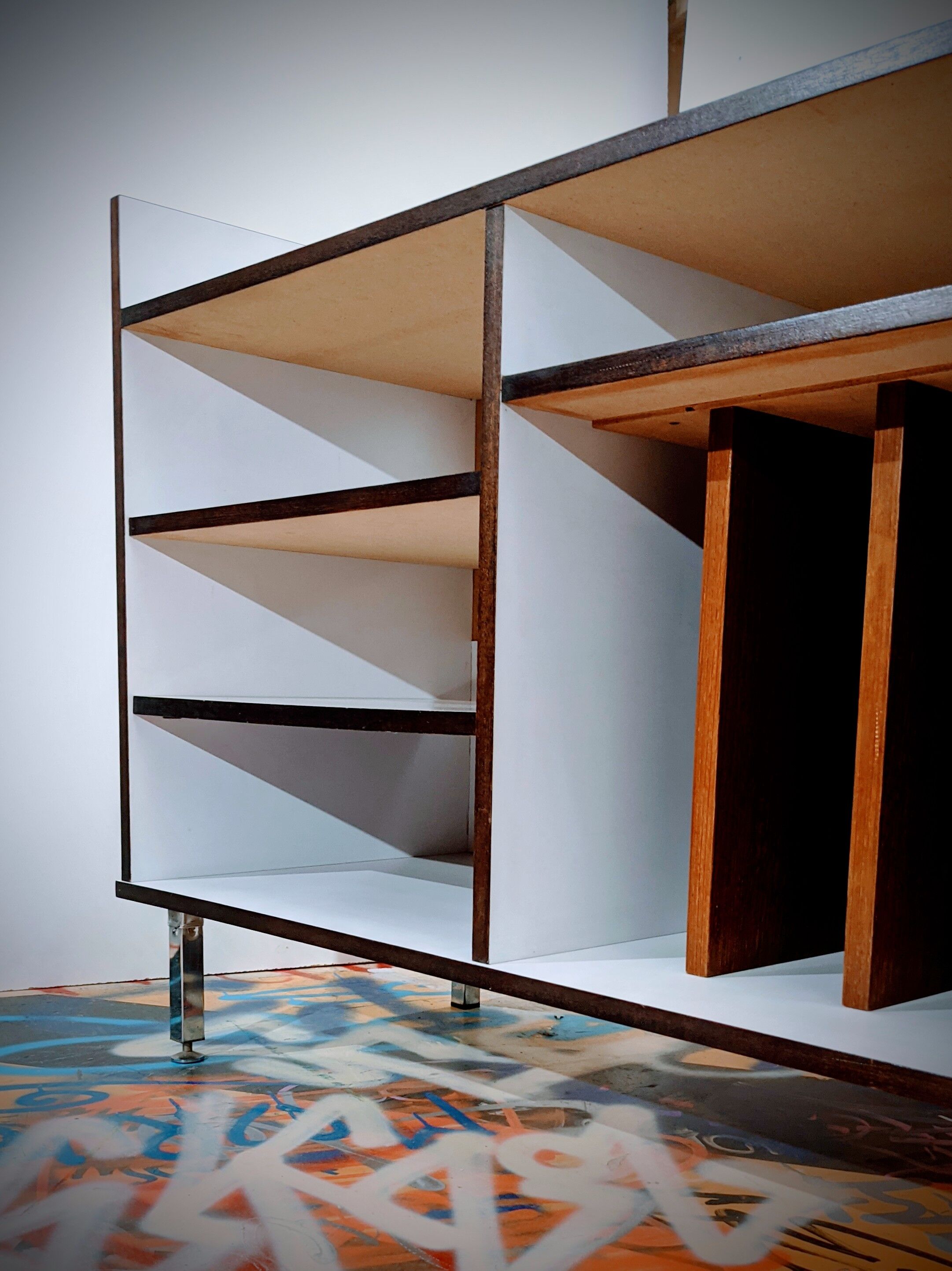 Vintage furniture hifi turntable / sideboard wood storage