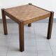 Table basse vintage en marqueterie 1960