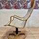 FAUTEUIL ET SON OTTOMAN "DESIGN SCANDINAVE".