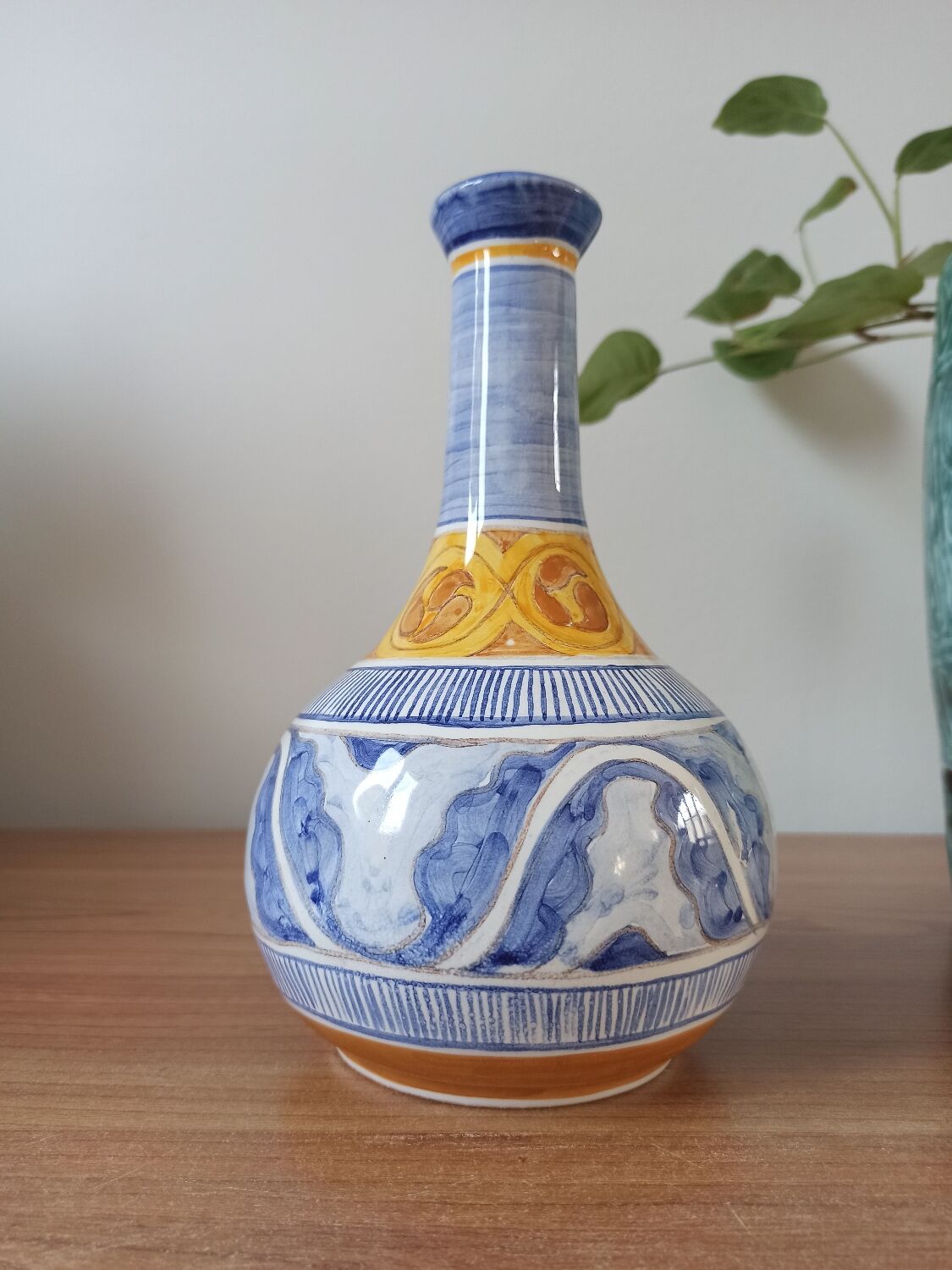Vintage ceramic vase signed Colette - Riviera / Primavera style