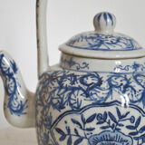 Chinese ceramic teapot with blue patterns
