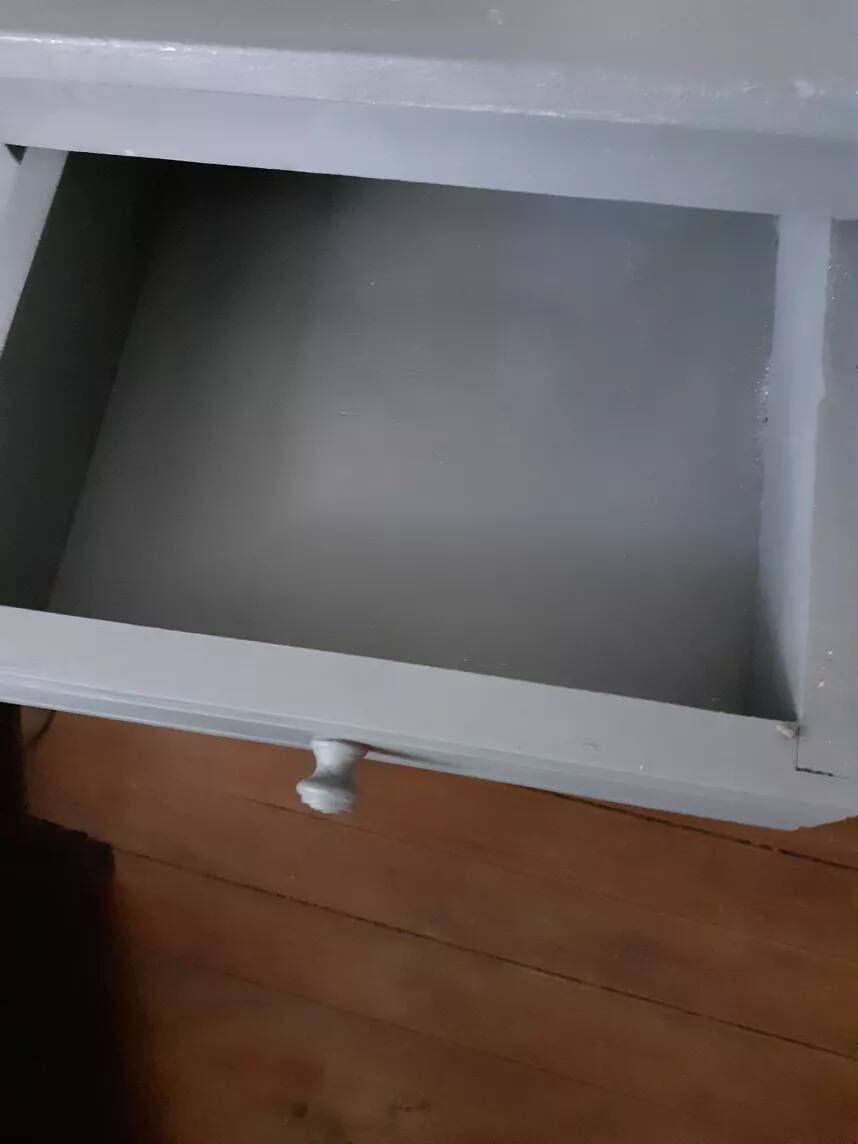 Vintage gray Parisian sideboard