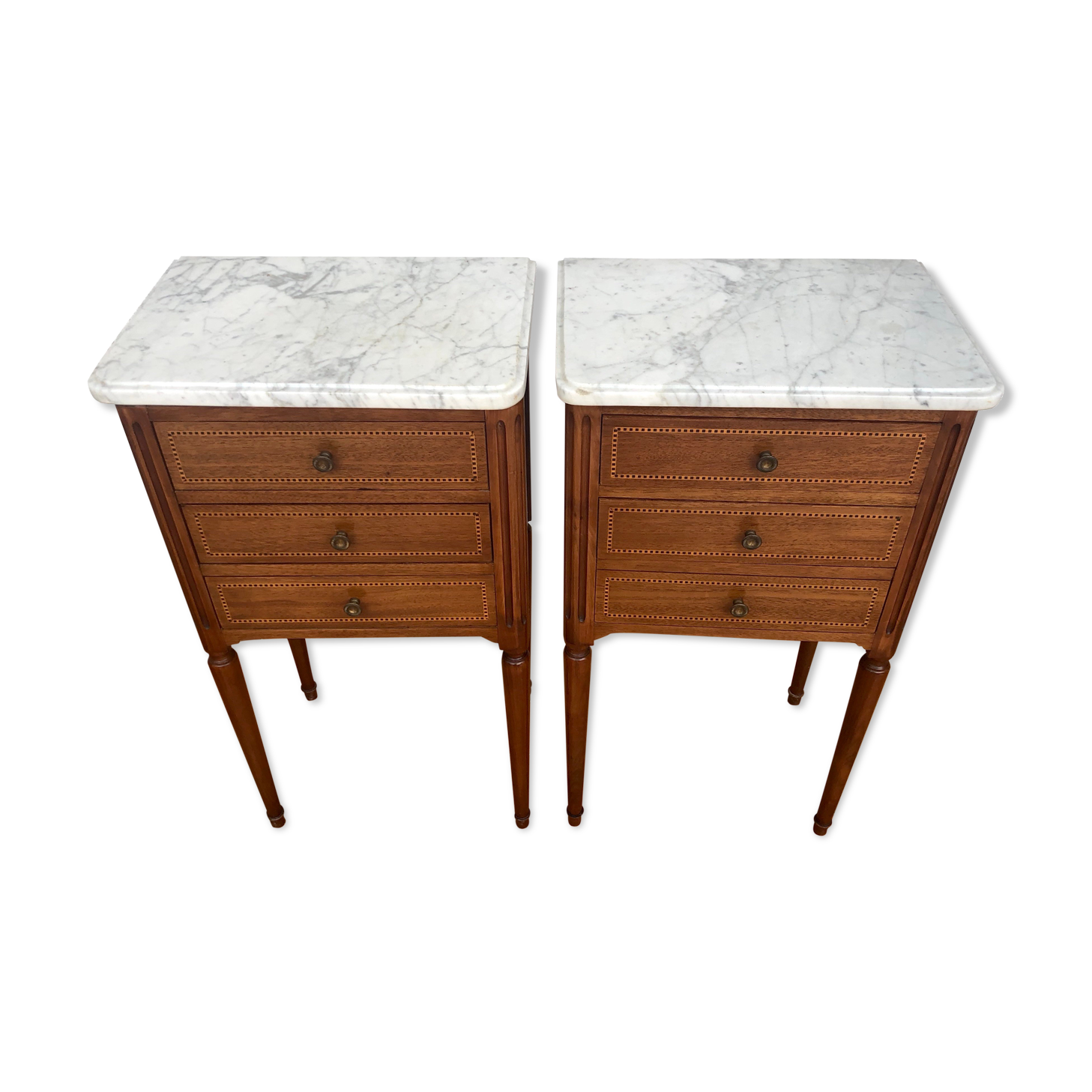Louis XVI style bedside pair