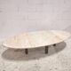 Large oval marble coffee table, 1960
