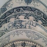 Old plates mismatched iron earth