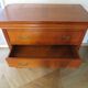 3-drawer chest of drawers with sliding shelf - Louis Philippe style - cherry color