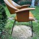 Fauteuil de bureau Italien Skaï havane vers 1950
