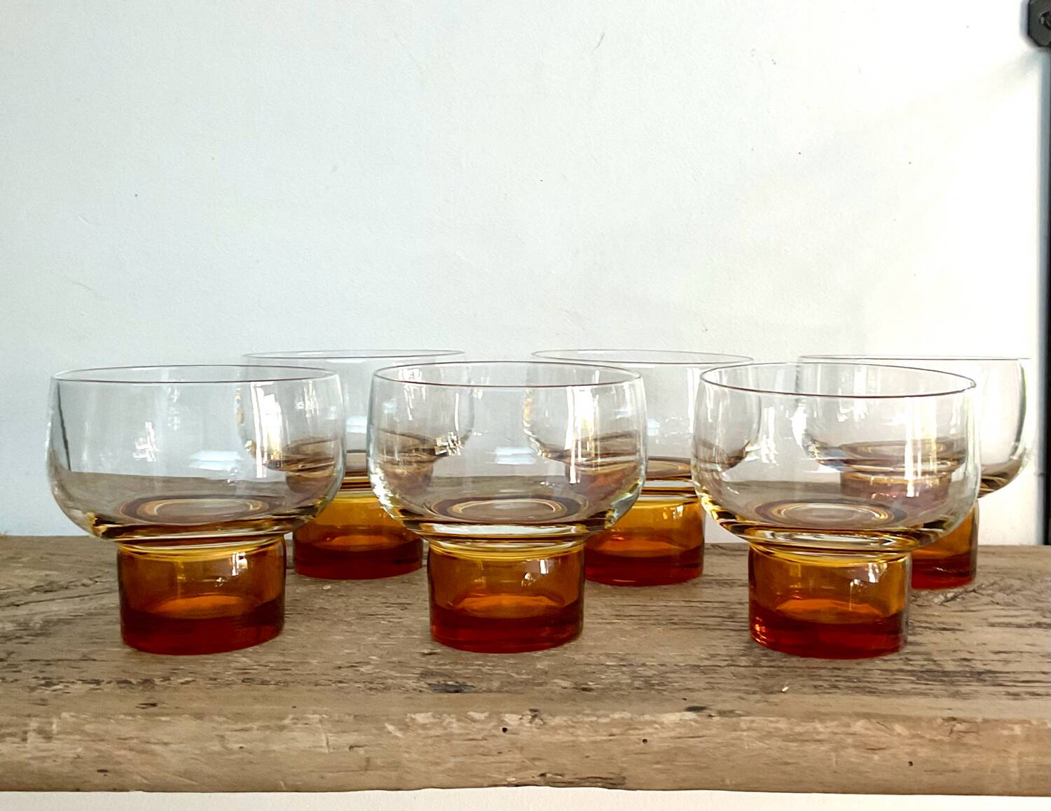 6 vintage luminarc cups