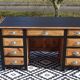 Vintage pine desk, restored