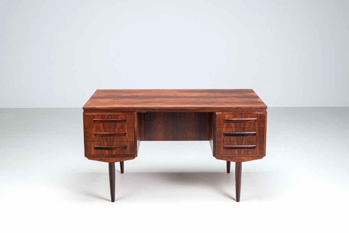 J. Svendstrup writing desk in rosewood A.P. Mobler Denmark 1960