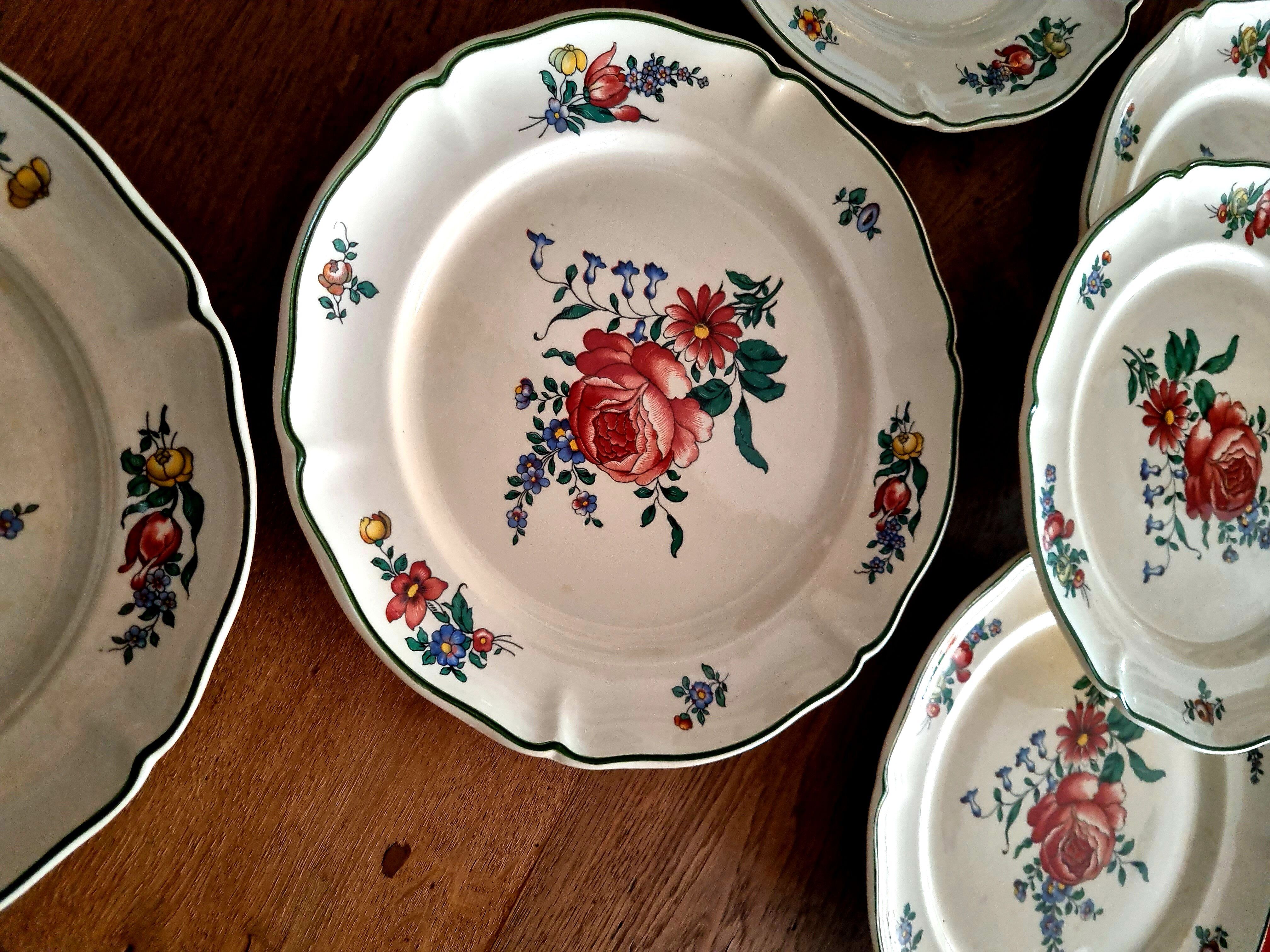 Set of 6 flat plates Villeroy and Boch 1562