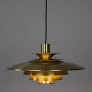 Danish vintage pendant lamp Verona by Kurt Wiborg, Jeka, 1980s