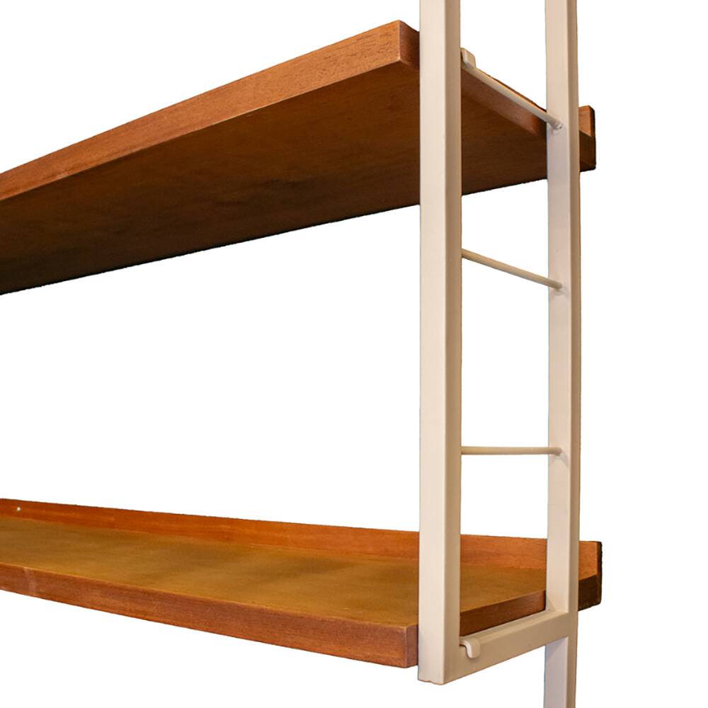 Mid Century Teak Wall Shelving Unit, Spain, 1950s