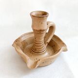 Large handmade Vallauris France ceramic ashtray candle holder