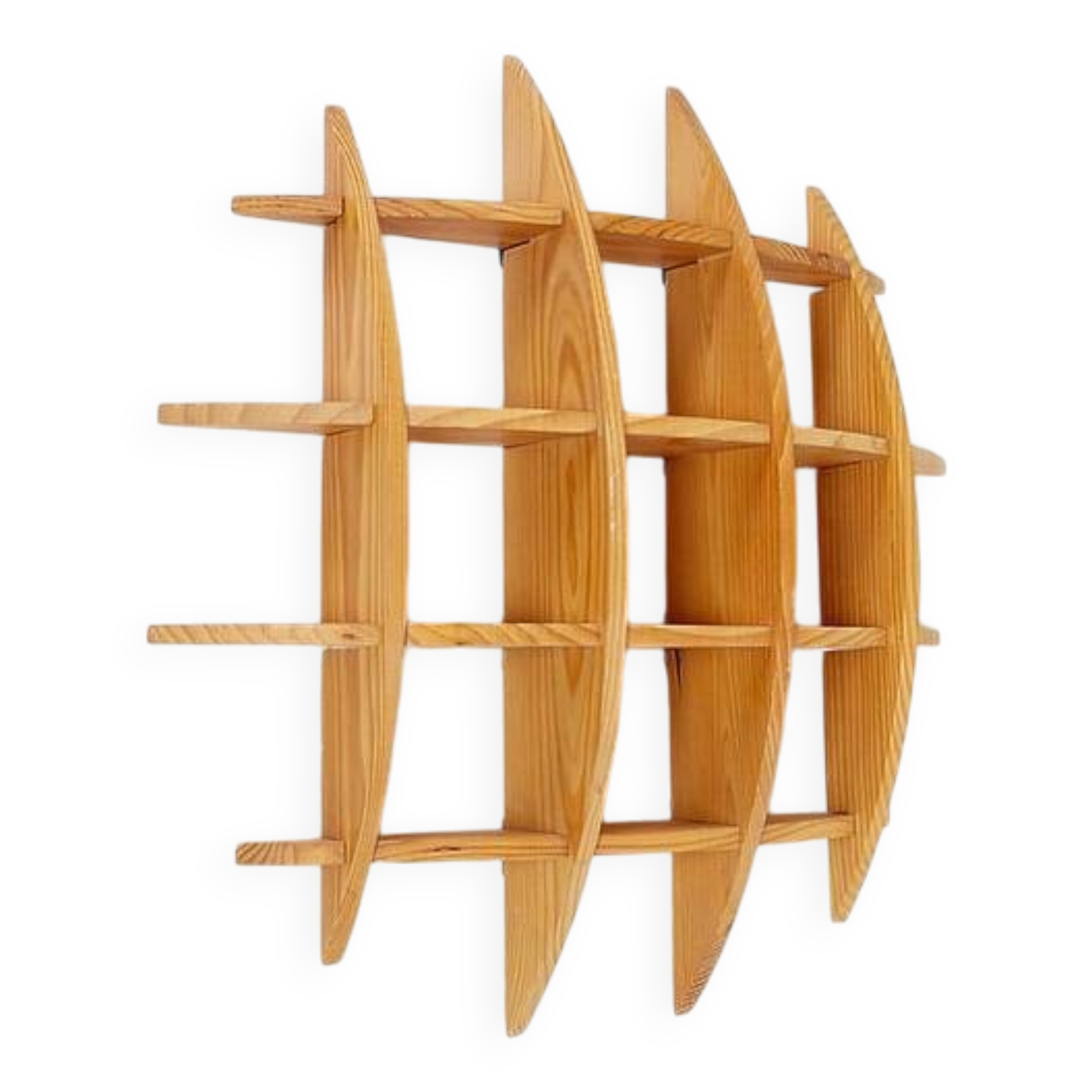 Petites étagères rondes en pin Ø55.5cm