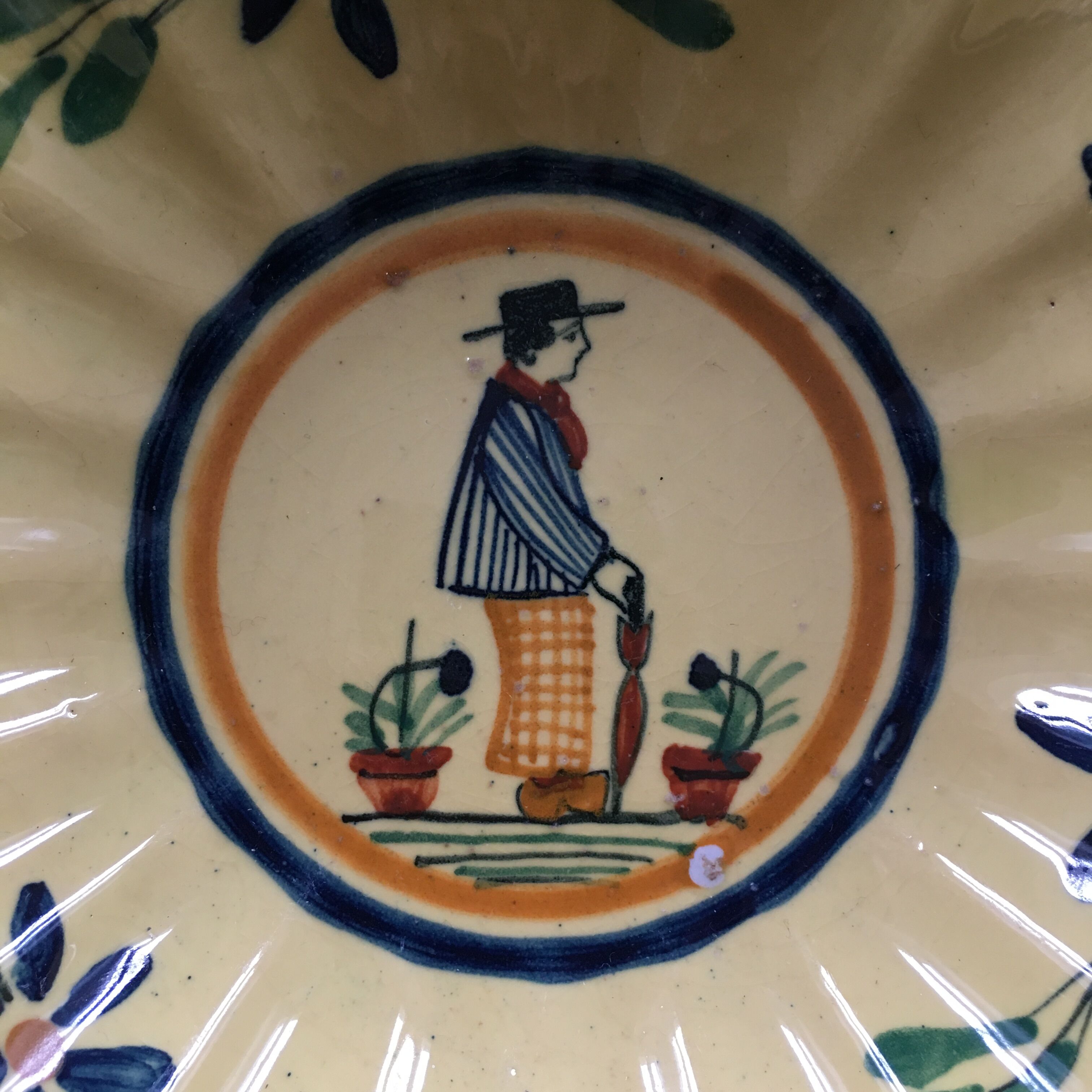 Signed Breton decor bowl