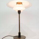 Table Lamp PH 4/2½ Made With White Opal Glass & Burnished Brass By Poul Henningsen From 1930s