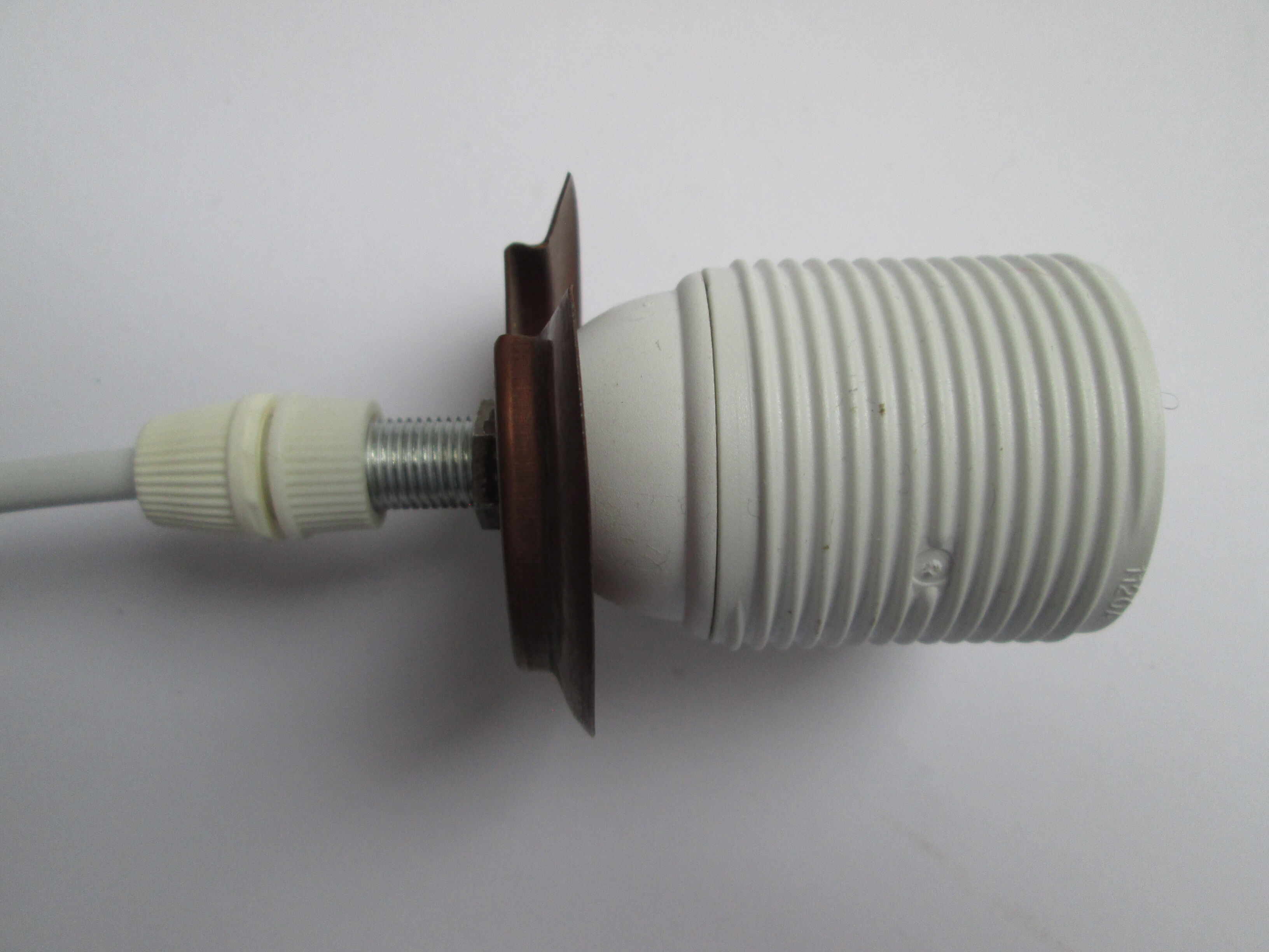 Atomic yellow spun fiberglass hanging lamp, early 1960