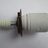 Atomic yellow spun fiberglass hanging lamp, early 1960