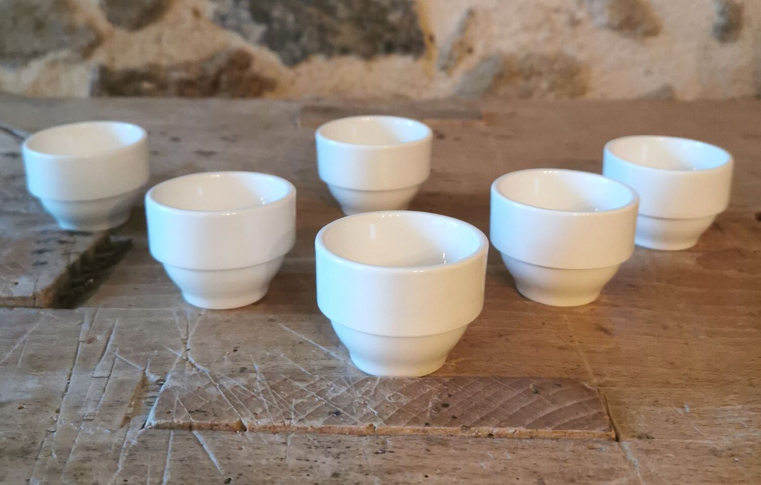 6 Vintage 1960s Prisunic Egg Cups