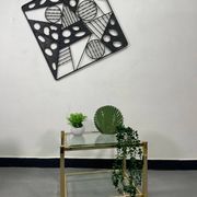 Vintage two-tier glass coffee table