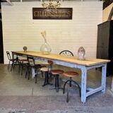 Large patinated workshop table