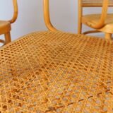 Set of 4 wooden and cane chairs model Prague 811 by Josef Hoffmann