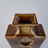 Mid Century Czech Brown Ceramic Vase Ditmar Urbach, 1960's.