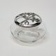 Iris 1989 Seagull Pewter Lidded Glass Potpourri Container