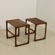 Scandinavian nesting tables rn teak year 60. Ref twiny.