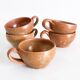 Set of 5 handcrafted ceramic mugs – terracotta