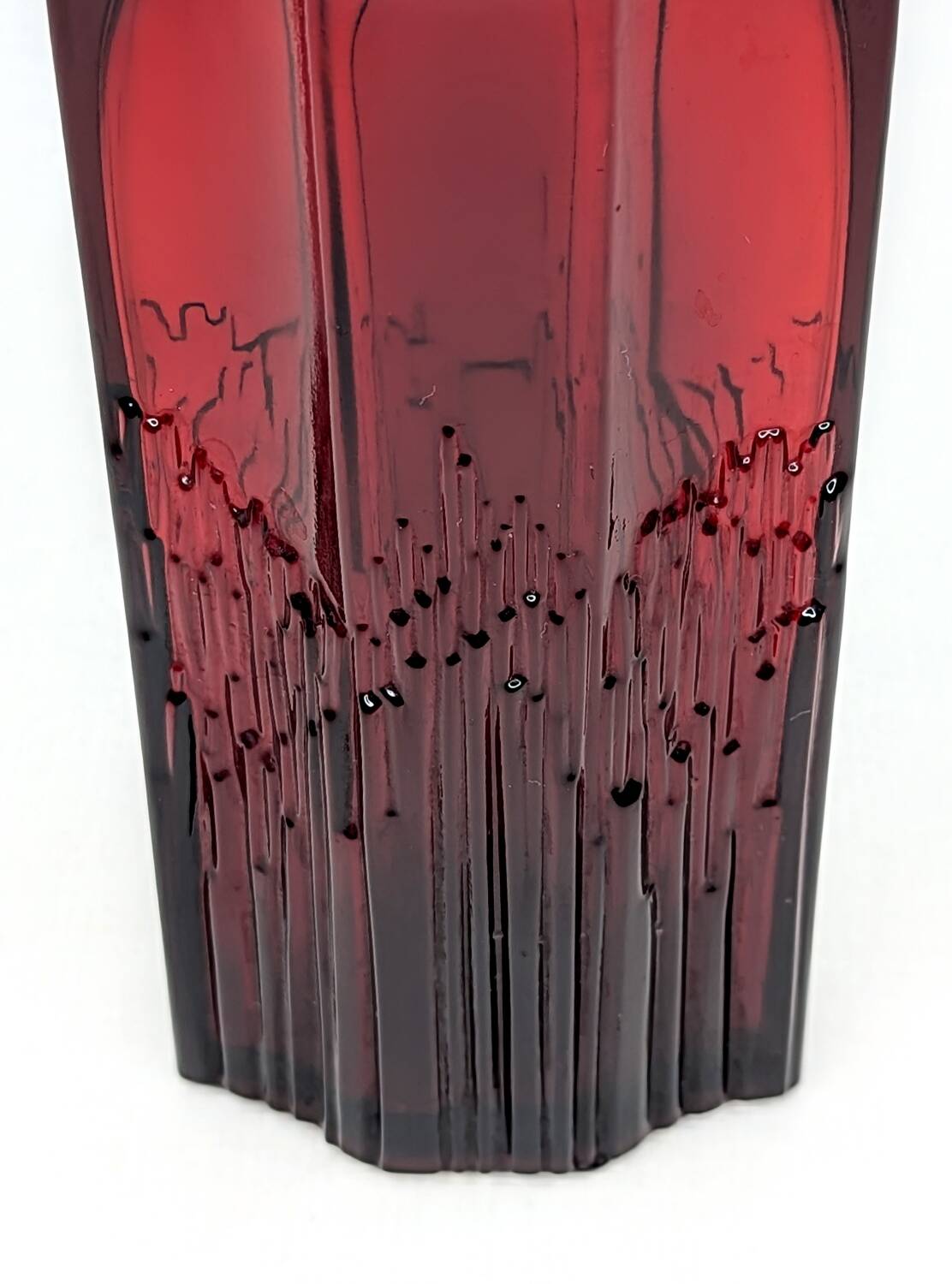 Vintage Avon burgundy glass vase