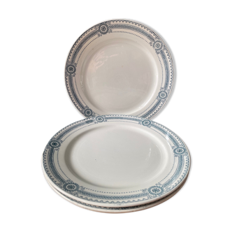 Lot de 5 assiettes plates collection Carina U&C Sarreguemines