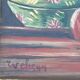 Old painting oil on panel - still life 1947 – signed wehr