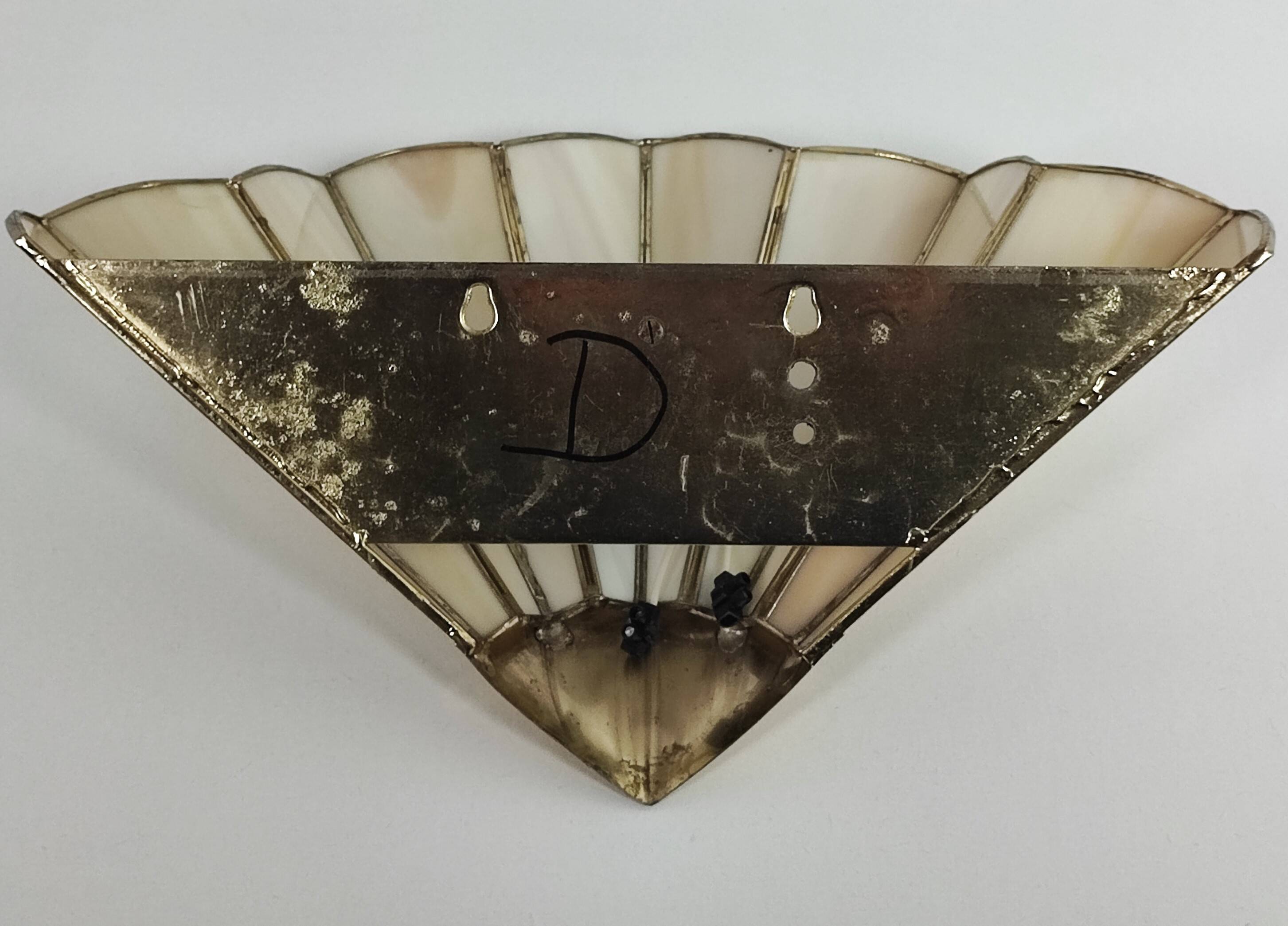 Paire appliques Art Déco "éventail"