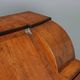Antique drop-leaf cabinet in walnut, painted ebony wood, 19th century.