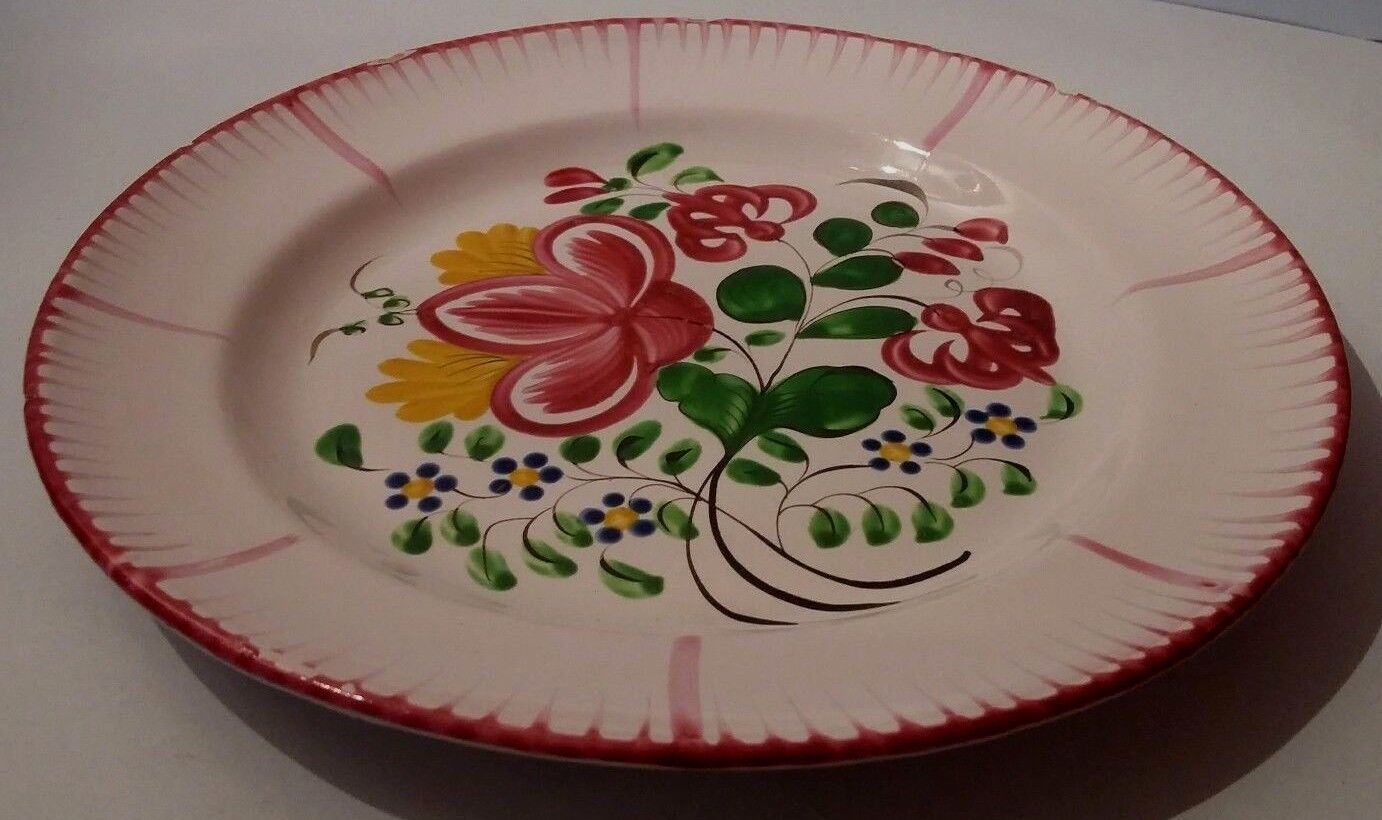 Plate earthenware of the East Strasbourg or Lunéville XIXth