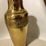 Yellow copper vase signed gbn art deco