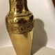 Yellow copper vase signed gbn art deco